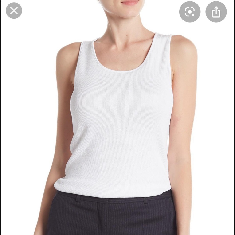 HUGO BOSS White Scoop Neck Tank Top NWOT